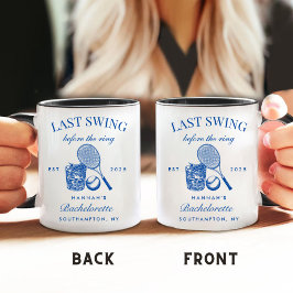 Retro Rosa Sista Svängningen Innan Ringen Tennis B Kaffemugg