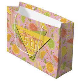 Retro Rosa Sommar Citrus Frukt Födelsedag