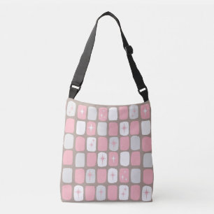 Retro Rosa Starbursts Kor Body Bag Axelväska