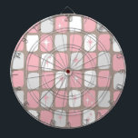 Retro Rosa Starbursts styrelse Darttavla<br><div class="desc">Den här Retro Rosa and White Starbursts Dart-styrelsen är en så fantastisk tidsålder att du inte kan begränsa din entusiasm. Och varför vill du det? Den moderna designen från 1960-talet har en mörk som har en lätt grått-bakgrund och raderna med perfekt ofullständiga rektanglar i turkos, vitt och dove grått. Kitschyvit...</div>