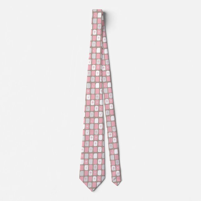 Retro Rosa Starbursts Tie Slips (Framsida)