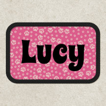 Retro Rosa Tassavtryck med anpassat namn Lucy