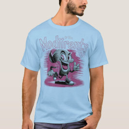 Retro Rosa Tecknad Karaktär T-Shirt