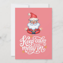 Retro Rosa Tomte Meditera Håll Dig Lugna Och Glad