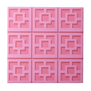 Retro Rosa Trellis Ceramic Tile Kakelplatta