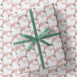 Retro  Rosa Vintage Jultomten jul Presentpapper