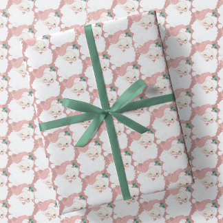 Retro  Rosa Vintage Jultomten jul Presentpapper