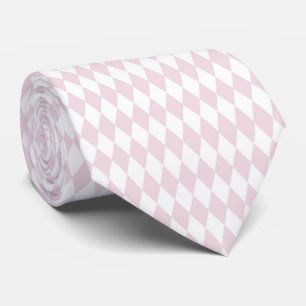 Retro Rosa & vit Abstrakt Diamond Mönster Slips