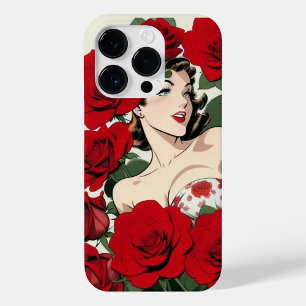 Retro Rose Beauty iPhone-fodral – Vintage Glamour