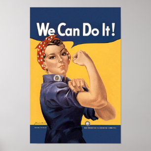 Retro Rosie vi kan göra det Poster