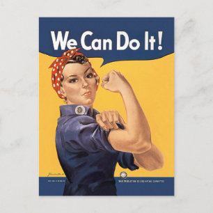 Retro Rosie vi kan göra det Vykort