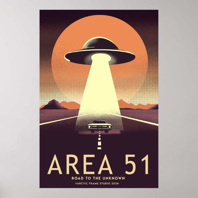 Retro-roswelområde 51 poster (Framsidan)