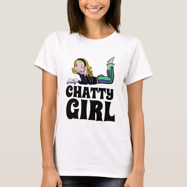RETRO ROTARY MOBIL CHATTY GIRL T-SHIRTS (Framsida)