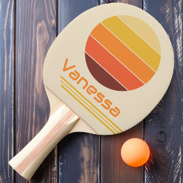 Retro Rotation Randig Pingisracket