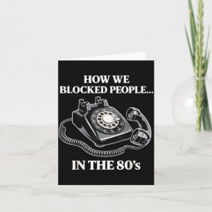 Retro Roterande Telefon Humor Hur Blockerade Männi Kort