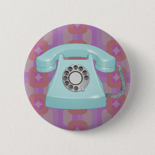 Retro roterande telefon knapp