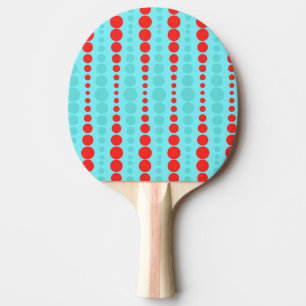 Retro rött och turkos pricker pingen Pong paddlar Pingisracket