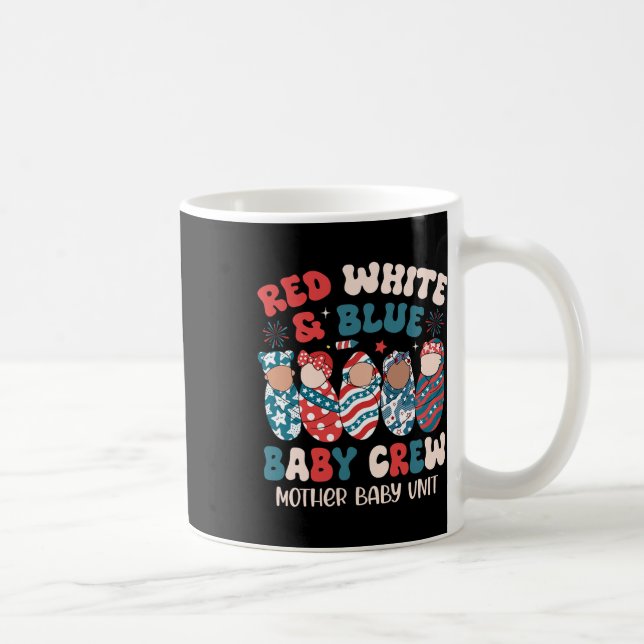 Retro Rött vitt blått Kaffemugg (Höger)