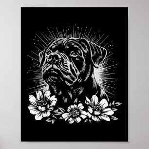 Retro Rottweiler Hund älskare Tattoo Stil _1 Poster