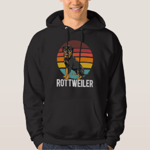 Retro Rottweiler Hund Hoodie