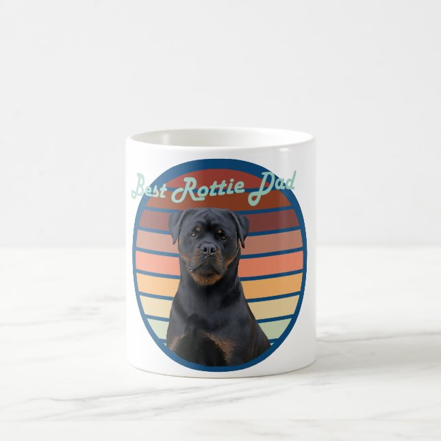 Retro Rottweiler Kaffemugg (Center)