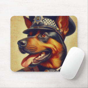 Retro Rottweiler-målning Musmatta