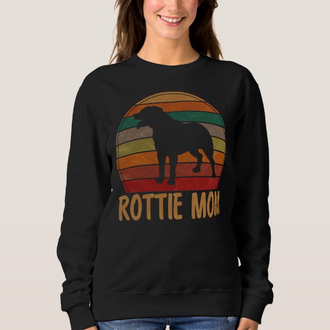 Retro Rottweiler Mamma Rott Hund Mor Pet Rottie M T Shirt (Framsida)