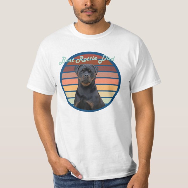 Retro Rottweiler T Shirt (Framsida)