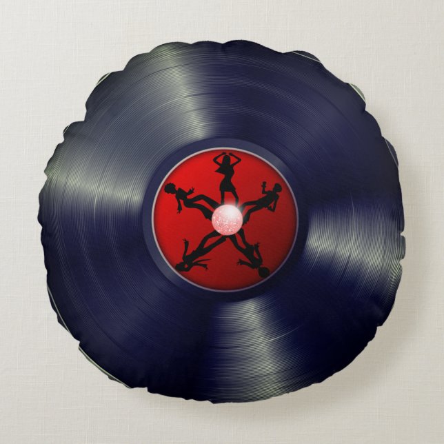 Retro Round Dekorativ kudde (Framsidan)