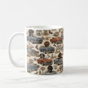 Retro Route 66 Cockapoo Mugg