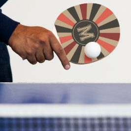 Retro Route 66 Soluppgång Paddle Pingisracket