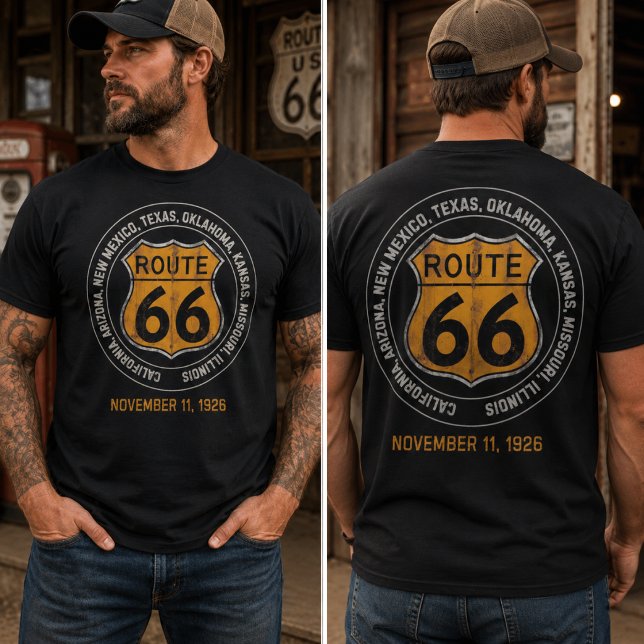 Retro Route 66 T Shirt (Skapare uppladdad)