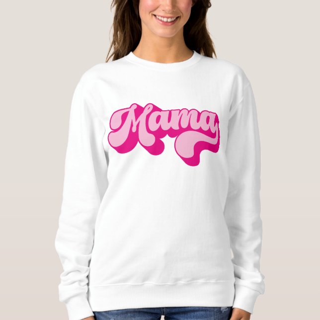 Retro Royal Lila Mamma T Shirt (Framsida)