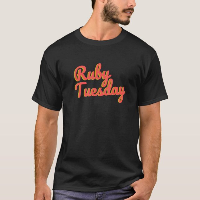 Retro Ruby tisdag T Shirt (Framsida)