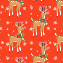 Retro Rudolph Reindeer Red Presentpapper