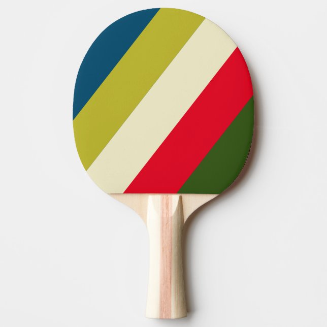 Retro Rugby Feta Ränder Pingisracket (Framsidan)
