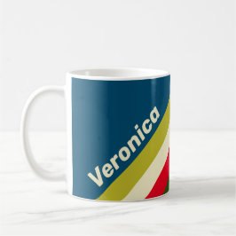 Retro Rugby-ränder med namn Kaffemugg