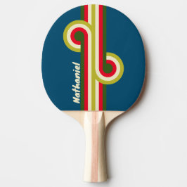 Retro Rugby Randig Loop med Namn Pingisracket