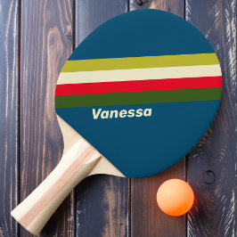 Retro Rugby Randig med Namn Pingisracket