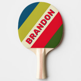 Retro Rugby Stora Ränder med Namn Pingisracket