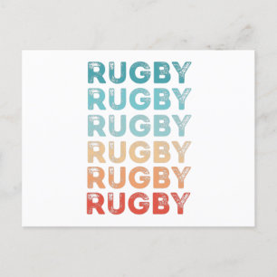 Retro Rugby Vintage Present Vykort
