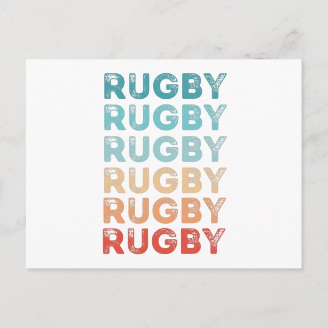 Retro Rugby Vintage Present Vykort (Framsida)