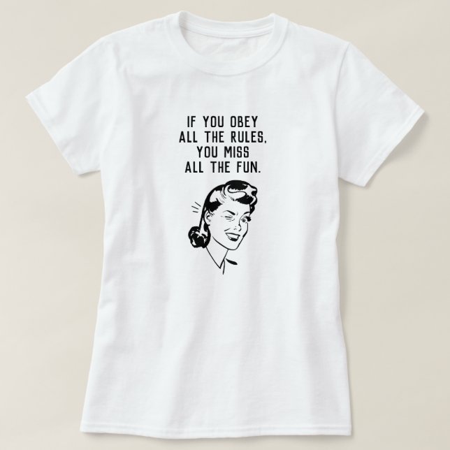Retro Rule Breaker Woman T-Shirt (Design framsida)