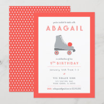 Retro rulle som åker skridskor partyet i korall