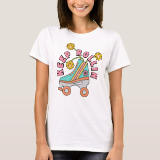 Retro rullskridskor - 70-80-tal vintage t shirt