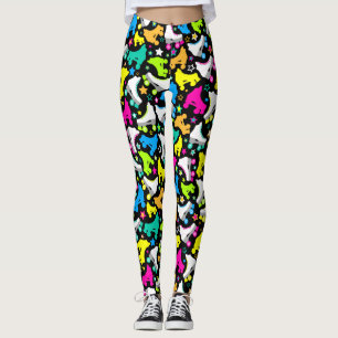 Retro rullskridskorneonstrålkastare på svart leggings