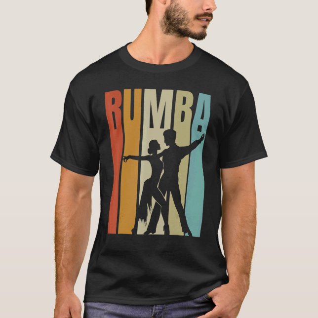 Retro Rumba Dancing Passion for Folk Dance T Shirt (Framsida)