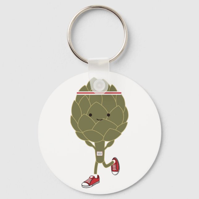 Retro Running Artichoke Nyckelring (Framsida)