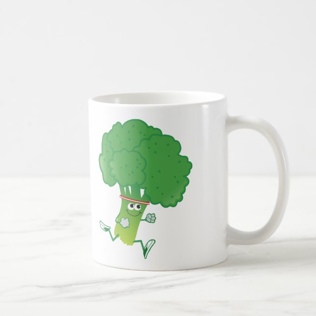 Retro Running Broccoli Kaffemugg (Höger)