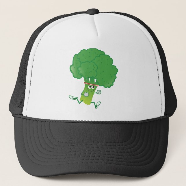 Retro Running Broccoli Truckerkeps (Framsida)